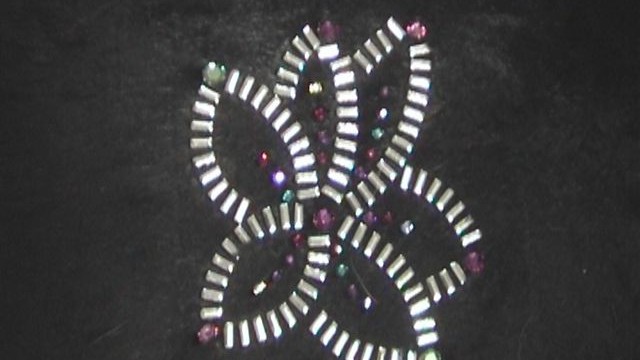 collection 4 studs+strass on shorn mink